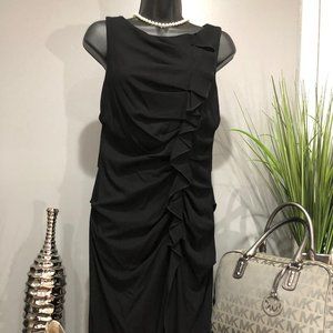 STYLISH BLACK RUFFLE DRESS